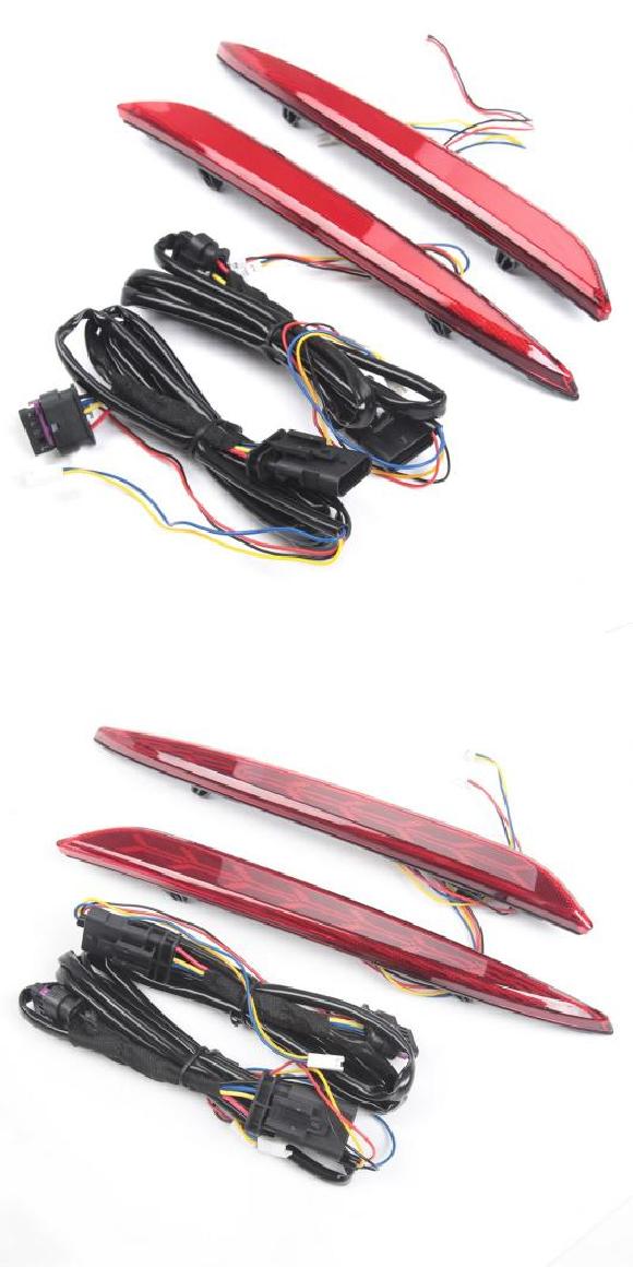 適用: テスラ/TESLA モデル Y 2016-2021 リア バンパー LED リフレクター スタイル・フィッシュボーン パターン AL-OO-1063 AL