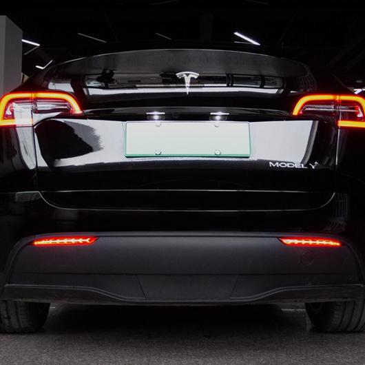 2ピース LED リア バンパー リフレクター ライト トランク テール セーフティー ワーニング ルミナス ブレーキ ランプ 適用: テスラ/TESLA AL-OO-1111 AL_5