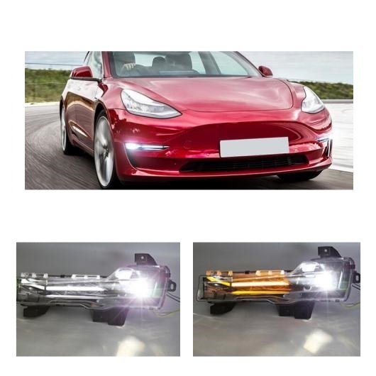 適用: テスラ/TESLA モデル 3 モデル Y 2017 2021 LED フロント バンパー フォグランプ デイ デイタイムランニングライト イエロー×ホワイト AL OO 1137 AL :504686870:オートパーツエージェンシー