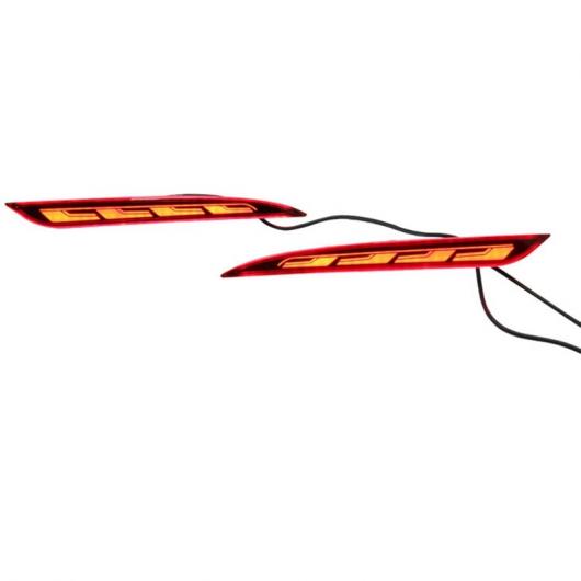 1ペア 左＆右 リア バンパー マーカー リフレクター レッド リア バンパー ライト アセンブリ 適用: テスラ/TESLA モデル S 2014-2020 AL-OO-1145 AL