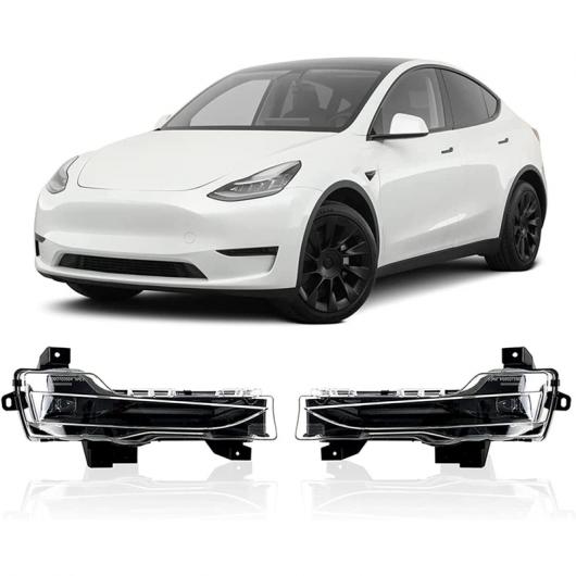 1ペア DRL LED ホワイト＆アンバー フォグランプ デイタイム ランニング ライト 12V デイライト 適用: テスラ/TESLA モデル 3 2017-2021 AL-OO-1155 AL