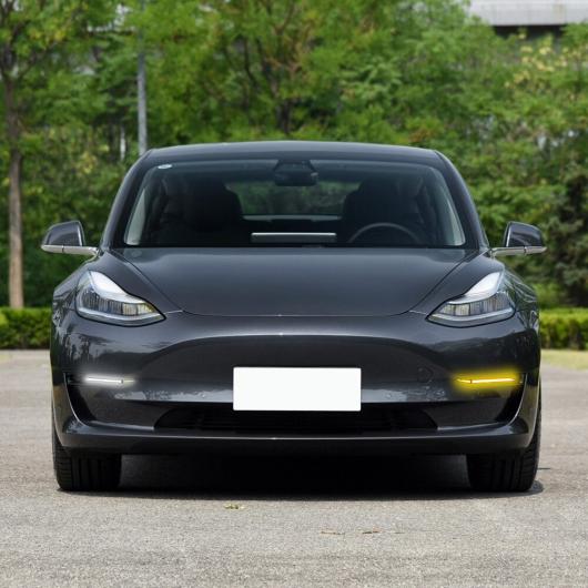 2ピース LED デイタイムランニングライト 適用: テスラ/TESLA 3 2017 2018 2019 2020 2021 DRL フォグ ライト ヘッドライト フロント バンパー AL OO 1182 AL :504687550:オートパーツエージェンシー