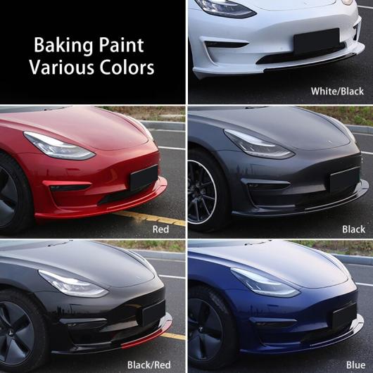 直売値下げ 3ピース フロント バンパー リップ ボディ キット スポイラー ABS スプリッタ 適用: テスラ/TESLA モデル3 カーボン調 スポーツ AL-OO-1477 AL