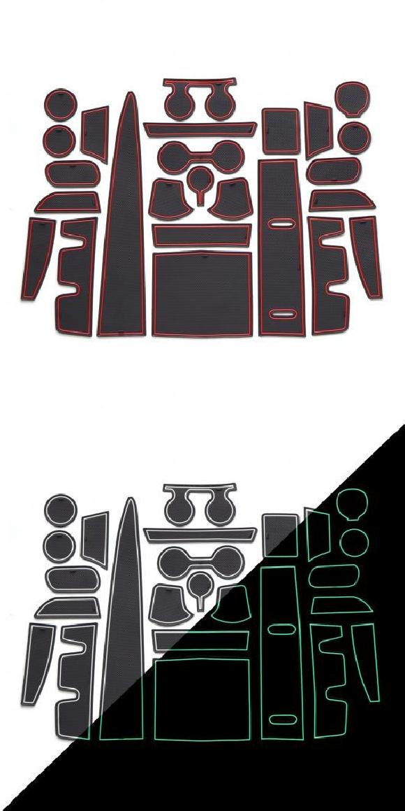 滑り止め マット ゲート スロット 適用: トヨタ シエナ 2021 2022 インテリア 21 シエナ レッド・21 シエナ ホワイト AL-OO-5622 AL