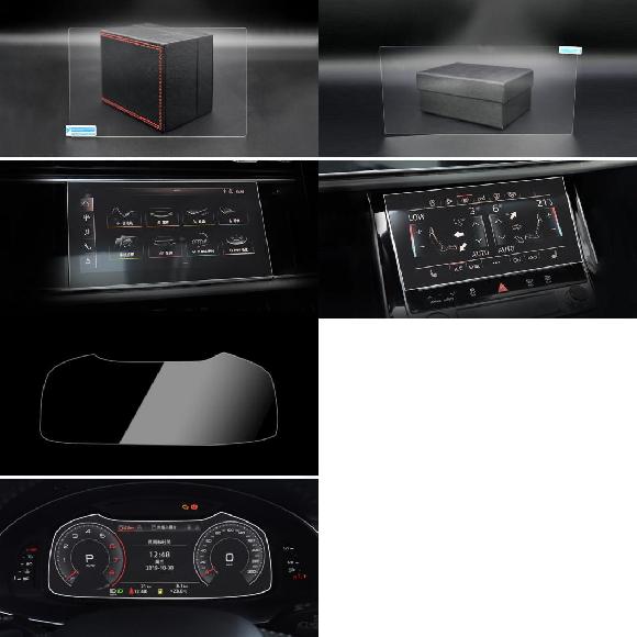 適用: アウディ/AUDI Q8 2018 2019 2020 2021 強化ガラス ナビゲーション ナビゲーション HD〜ダッシュボード HD AL-OO-6733 AL