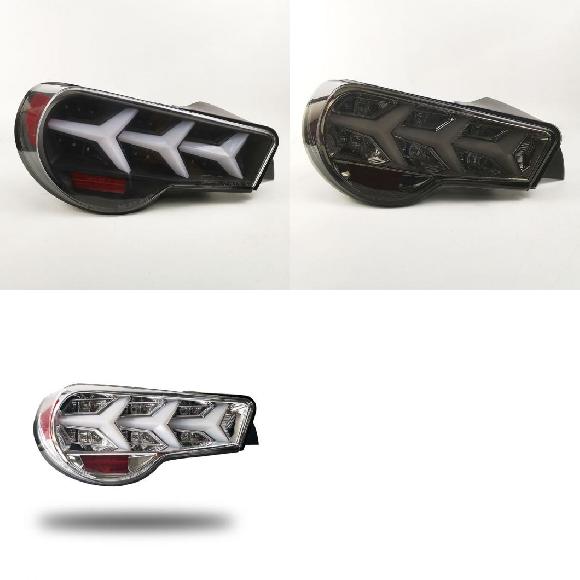 尾っぽ 照明ランプ 当て嵌める: FT86 GT86 LED テールランプ 2012-2018 スバル BRZ 後押し 蒸気霧 黒いこと 白いこと〜しろがね色 メッキ AL-OO-7859 AL 自動車-車、バイク、自転車-その他ライト