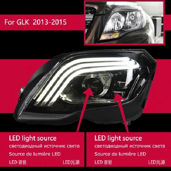 ヘッド ランプ 適用: メルセデス・ベンツ GLK300 LED ヘッドライト 2008 2015 A ペア 2008 2012・2013 2015 AL OO 8013 AL :504945510:オートパーツエージェンシー