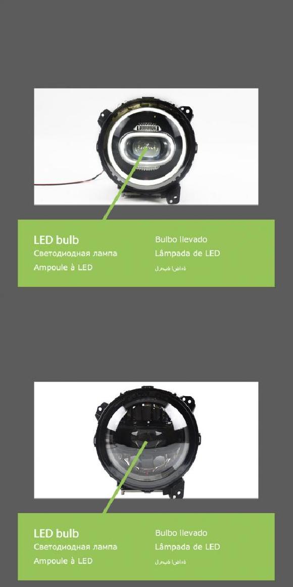 ヘッド ランプ 適用: ジープ/JEEP ラングラー LED ヘッドライト 2016 2021 ヘッドライト ラングラー タイプ A・タイプ B AL OO 8155 AL :504947420:オートパーツエージェンシー