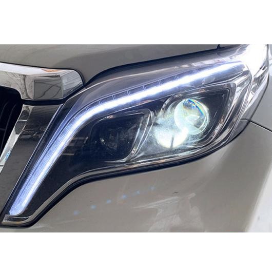適用: トヨタ 2015-2017 プラド LED ヘッドライト LED DRL HID ヘッド ランプ エンジェル アイ バイキセノン ダブル LED ロー ハイ AL-OO-8525 AL_1