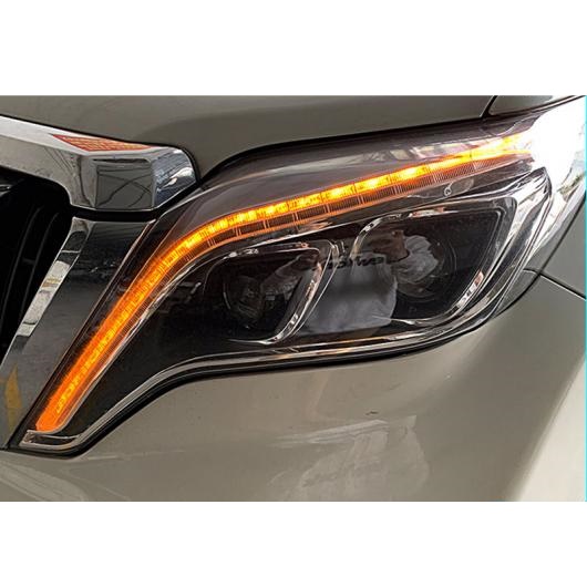 適用: トヨタ 2015-2017 プラド LED ヘッドライト LED DRL HID ヘッド ランプ エンジェル アイ バイキセノン ダブル LED ロー ハイ AL-OO-8525 AL_2
