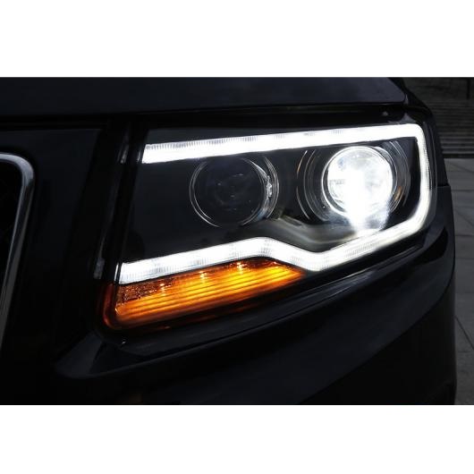 ヘッド ランプ ケース 適用: ジープ/JEEP コンパス 2011-2016 グランド チェロキー/CHEROKEE LED ヘッドライト DRL レンズ バルブなし AL-OO-8540 AL_3