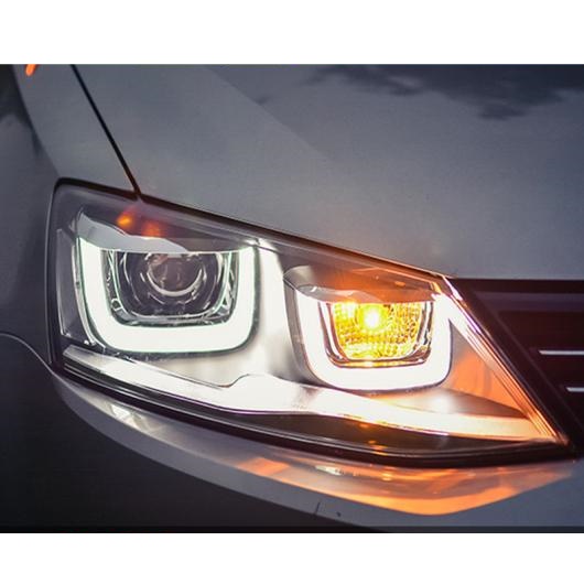 ヘッド ランプ 適用: VW ジェッタ LED ヘッドライト 2011 2015 ダブル U エンジェル アイ ジェッタ LED DRL H7 D2H HID オプション 4300K〜8000K AL OO 8597 AL :504983320:オートパーツエージェンシー