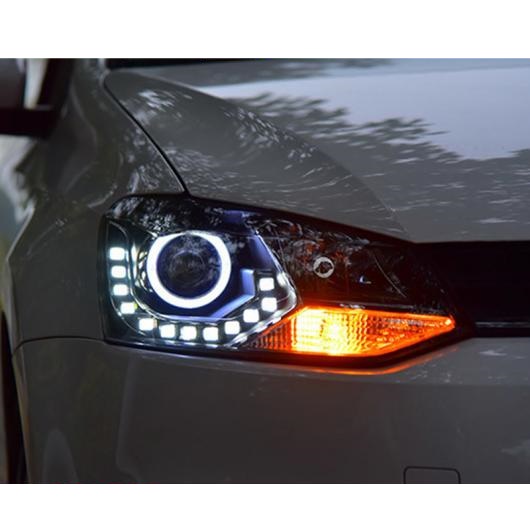 ヘッド ランプ 適用: VW ポロ LED ヘッドライト 2010 2016 ポロ GTI ヘッドライト エンジェルアイ LED DRL バイキセノン レンズ 4300K〜8000K AL OO 8629 AL :504983650:オートパーツエージェンシー