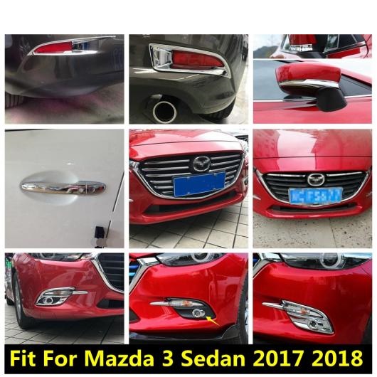 あの有名通販サイト アクセサリー 適用: MAZDA3 2017 2018 フロント リア フォグライト ランプ アイブロー ドア ハンドル バックミラー ミラー カバー タイプA AL-PP-0660 AL