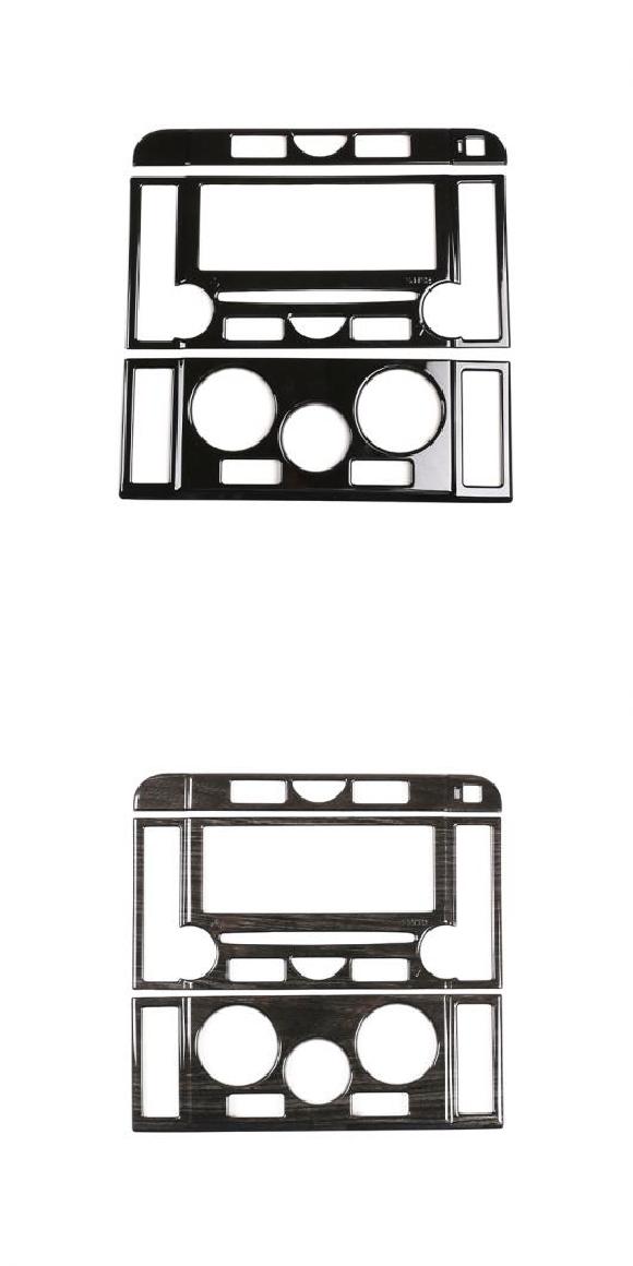ABS シルバー/ブラック セントラル コントロール モード ボタン パネル フレーム 装飾 カバー 適用: ランド ローバー/ROVER ブラック・黒木目 AL PP 3304 AL :505205920:オートパーツエージェンシー