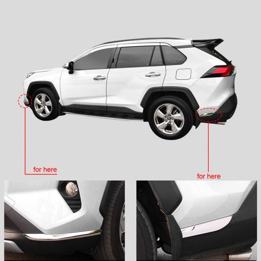 2ピース 適用: トヨタ RAV4 2020 2021 フロント リア アングル ガード ボディ トリム タイプ3 AL PP 4762 AL : 505266910 : オートパーツエージェンシー