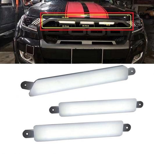 交換送料無料 3ピース LED DRL デイタイム ランニング ライト フロント メッシュ マスク グリル カバー LED ライト フォグ ランプ 適用: フォード/FORD AL-PP-8288 AL