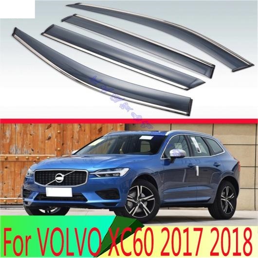 適用: ボルボ/VOLVO XC60 2017 2018 プラスチック エクステリア バイザー 吹き出し口 シェード ウインドウ サン レイン ガード デフレクター AL QQ 3917 AL :505553950:オートパーツエージェンシー