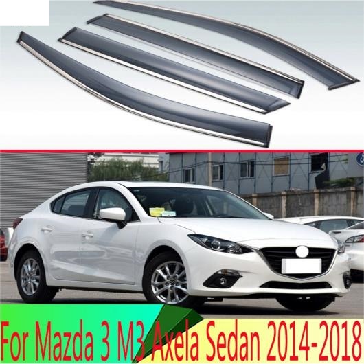 適用: MAZDA3 M3 アクセラ セダン 2014 2015 2016 2017 2018 プラスチック エクステリア バイザー 吹き出し口 シェード ウインドウ サン レイン AL QQ 4203 AL :505556980:オートパーツエージェンシー