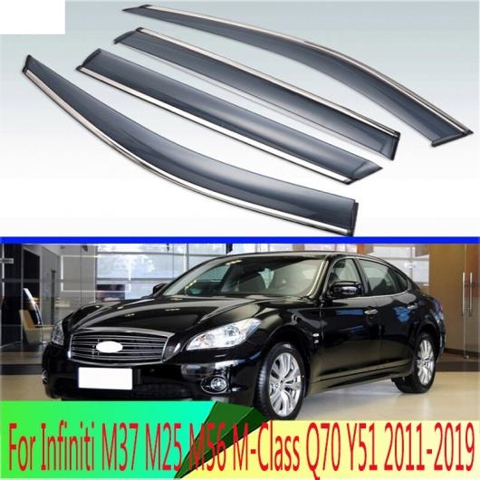 適用: インフィニティ/INFINITI M37 M25 M56 M クラス Q70 Y51 2011 2019 プラスチック エクステリア バイザー 吹き出し口 シェード ウインドウ AL QQ 4211 AL :505557060:オートパーツエージェンシー