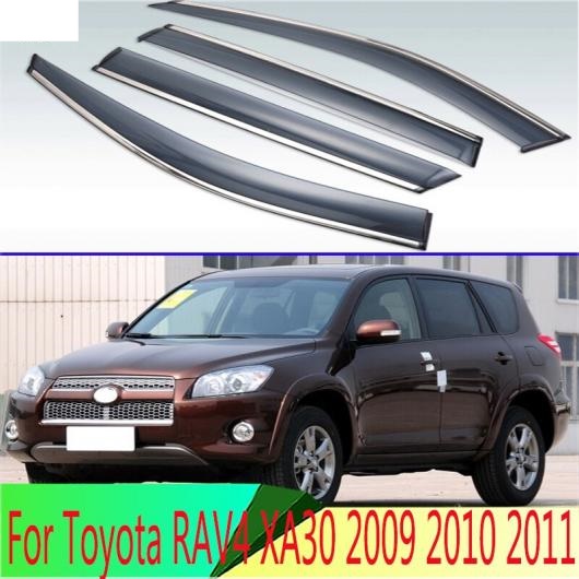 適用: トヨタ RAV4 XA30 2009 2010 2011 プラスチック エクステリア バイザー 吹き出し口 シェード ウインドウ サン レイン ガード AL QQ 4293 AL :505557910:オートパーツエージェンシー