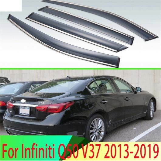 適用: インフィニティ/INFINITI Q50 V37 2013 2019 プラスチック エクステリア バイザー 吹き出し口 シェード ウインドウ サン レイン ガード AL QQ 4521 AL :505561120:オートパーツエージェンシー