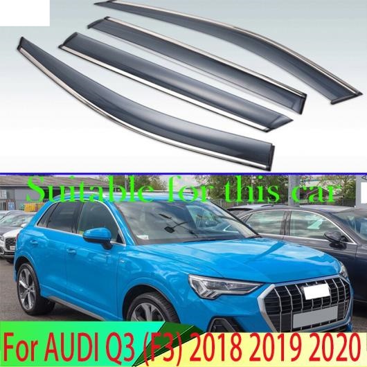 適用: アウディ/AUDI Q3 F3 2018 2019 + プラスチック エクステリア バイザー 吹き出し口 シェード ウインドウ サン レイン ガード AL QQ 4675 AL :505563350:オートパーツエージェンシー