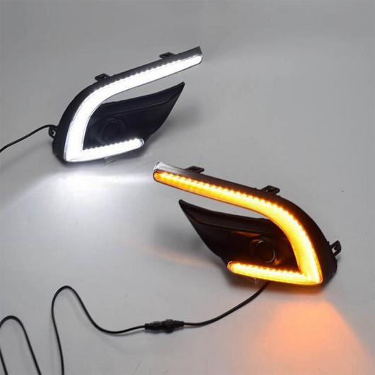 1セット LED DRL デイタイム ランニング ライト デイライト フォグライト カバー 適用: MAZDA3 MAZDA3 アクセラ 2017 2018 ウインカー ライト AL-QQ-8407 ALの画像