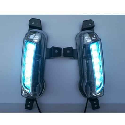 LED デイタイムランニングライト デイライト ターンシグナルランプ アンバー ホワイト DRL ブルー ナイト ライト 12V 2ピース 適用: スズキ AL-QQ-8535 AL_4