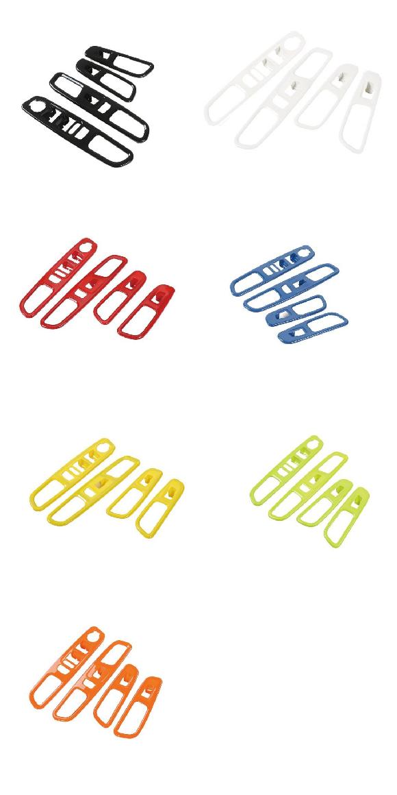 ABS �C���e���A �E�C���h�E ���t�g �X�C�b�` �{�^�� ���� �J�o�[ �g���� �X�e�b�J�[ �K�p: �W�[�v/JEEP ���l�Q�[�h �u���b�N�`�I�����W AL-RR-2825 AL