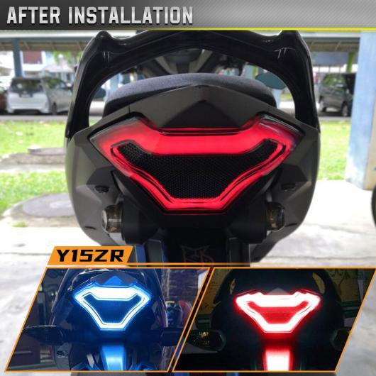 オートバイ ブレーキ ライト テール ランプ LED ウィンカー 適用: ヤマハ YZF R3 R25 Y15ZR MT07 FZ07 LC150 レッド レッド・ブルー AL-RR-4106 AL_3