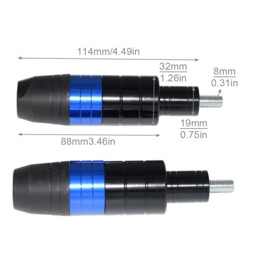 2ピース 8mm アルミニウム 合金 ボルト オートバイ スライダー クラッシュ プロテクター 適用: ヤマハ MT07/FZ07/MT09/FZ09 レッド〜ゴールド AL-RR-4842 ALの画像