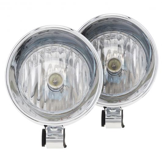 2ピース 10W 12V オートバイ ヘッドライト ユニバーサル イエロー モーターバイク レトロ バレット フォグライト 補助 ライト 適用: オートバイ AL-RR-4981 AL_2