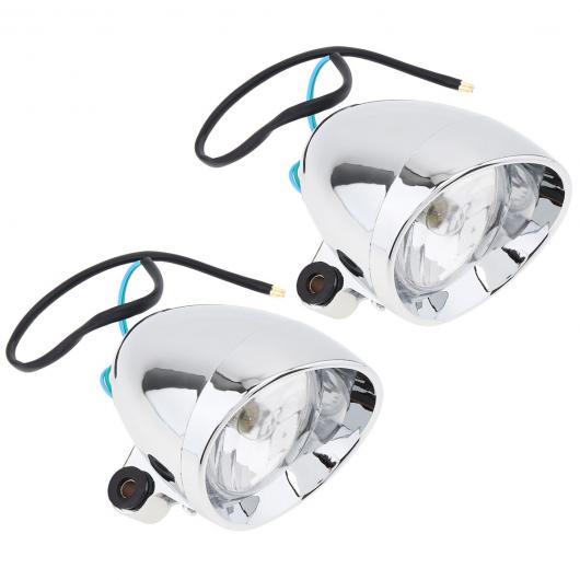 2ピース 10W 12V オートバイ ヘッドライト ユニバーサル イエロー モーターバイク レトロ バレット フォグライト 補助 ライト 適用: オートバイ AL-RR-4981 AL_3