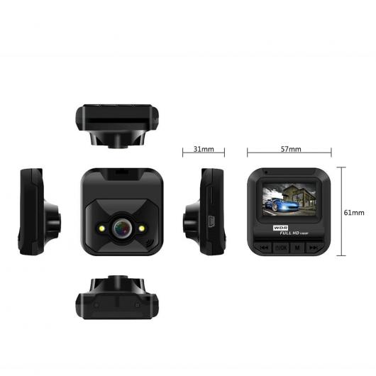 DVR ダッシュ カム 720P 120 度 車載カメラ ドライビング レコーダー サイクル 録画 ナイト ビジョン 広角 ビデオ カメラ ブラック SD16G AL-RR-6652 AL｜apagency｜06