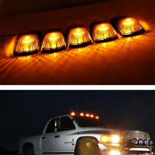 5ピース LED ライト スモーク レンズ キャブ ルーフ マーカー ランニング ランプ W/アンバー LED ライト 適用: トラック 4X4 AL-SS-0249 AL｜apagency｜06