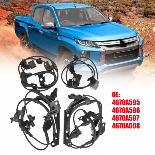 1セット/4ピース 4670A595 4670A596 4670A597 4670A598 ABS センサー 適用:三菱 L200 パジェロ スポーツ 2005 - 2015 ホイール ブレーキ AL-SS-2894 ALの画像