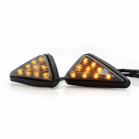 2ピース フラッシュ マウント トライアングル - 型 LED ターンシグナルライト 12V オートバイ ターンシグナルライト 適用:スズキ ホンダ ヤマハ AL-SS-2975 AL_5