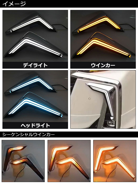 オートパーツエージェンシー LEDデイライト トヨタ アルファード 30系