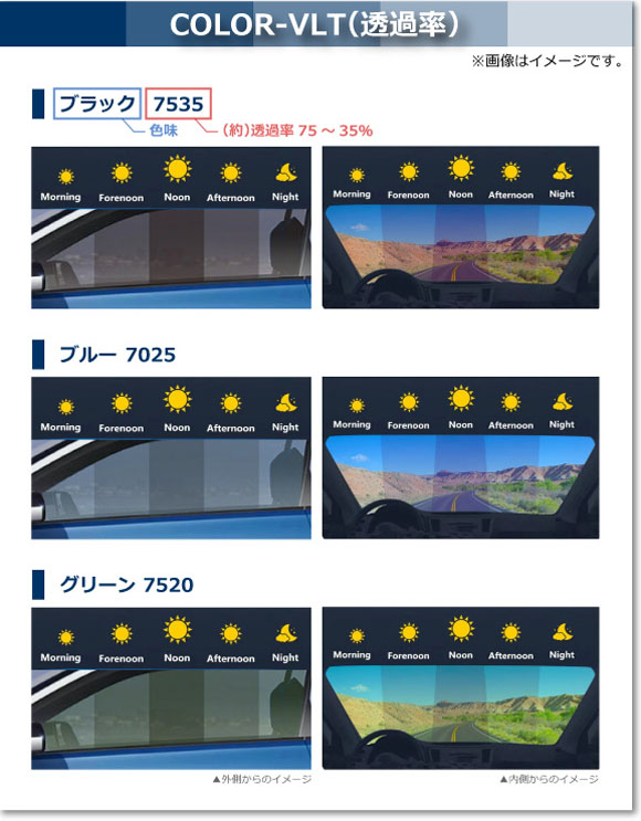 カーフィルム レクサス LS VXFA50，55/GVF50，55 2017年10月〜 グリーン7520 リアドアセット フォトクロミック AP-WFPM0070-RD