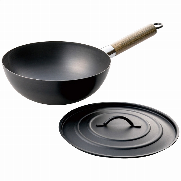 アウトドア用中華鍋 23cm 蓋付 IRCN1/570889(1122-027)