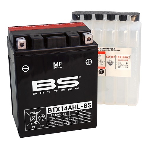 BSバッテリー バイク用バッテリー MFバッテリー 【充電済み発送】 BTX14AHL BS 2輪 :506318540:オートパーツエージェンシー