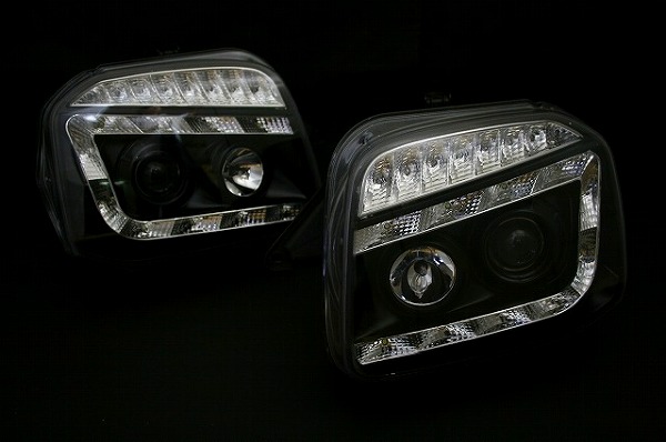 シャーク 前照灯 スズキ ジムニー JB23W 黒いこと SHJBJIMY-2L-CB-02 自動車-LED-車、バイク、自転車