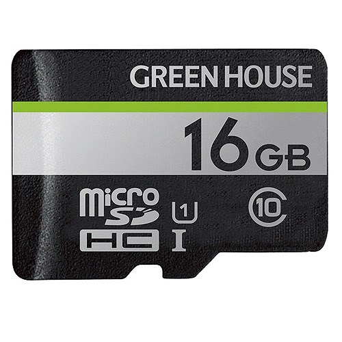 グリーンハウス(Green House) microSDHCカード UHS-I 16GB GH-SDM-UA16G(49794)