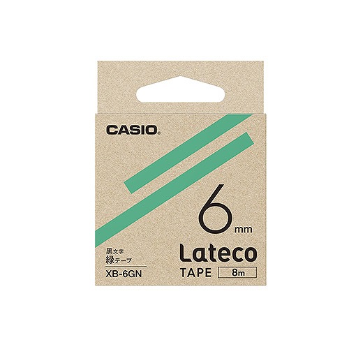 CASIO(カシオ) ラテコテープ 緑 6mm XB-6GN(42423)