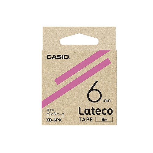 CASIO(カシオ) ラテコテープ ピンク 6mm XB-6PK(42420)