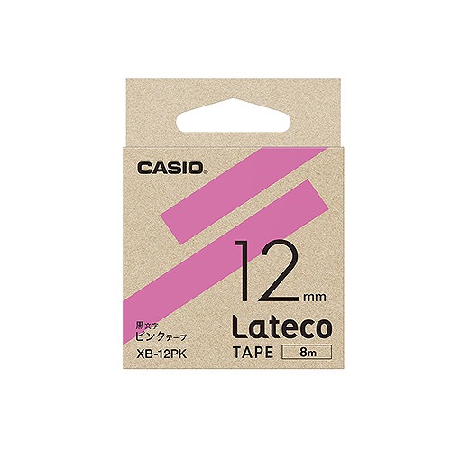 CASIO(カシオ) ラテコテープ ピンク 12mm XB-12PK(42440)