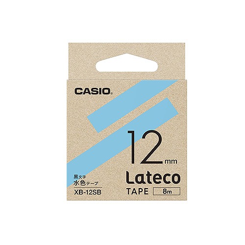 CASIO(カシオ) ラテコテープ 水色 12mm XB-12SB(42446)