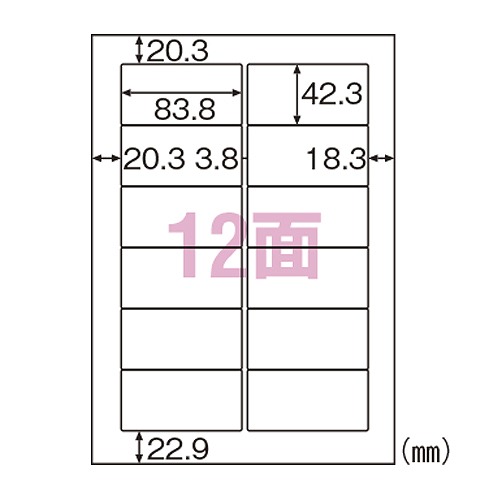ヒサゴ エコノミーラベル A4 12面 ELM007S(32534)