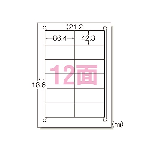 エーワン(A-one) ラベルシール プリンタ兼用 A4 12面 キレイにはがせるタイプ 入数:1パック(10入) 31255(09012)